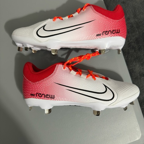 Nike 4 Pro Molded Softball Cleats Scarlet Red Black White US Size 9 (Women"s ) - Picture 4 of 6